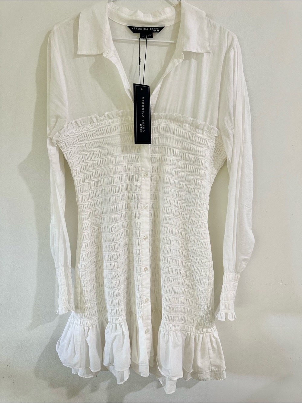 NWT Veronica Beard Kelsey dress - white Size 10